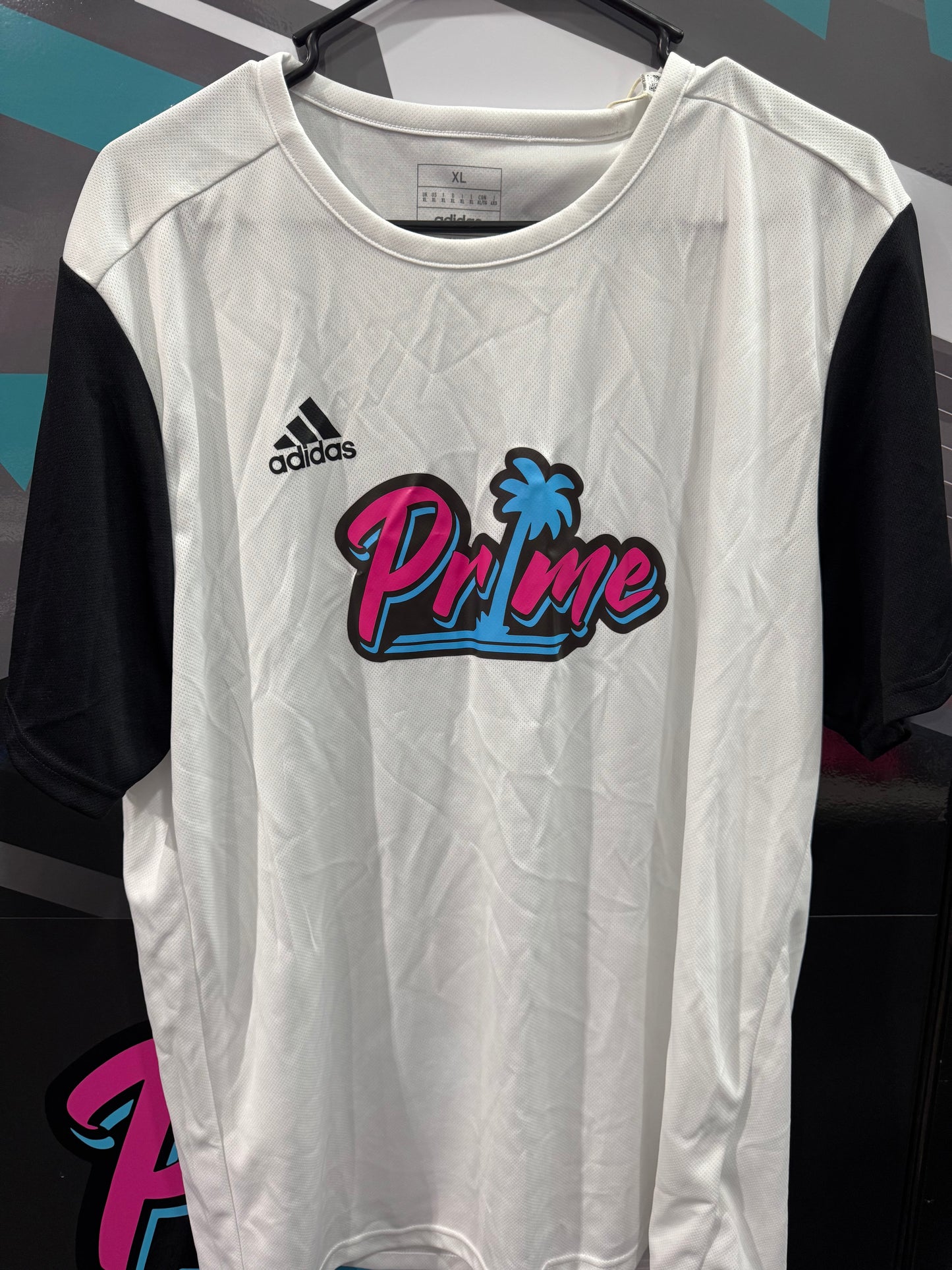 White with Black Sleeves Adidas Shirt