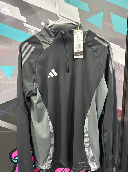 Youth Black/Grey Quarter Zip Adidas