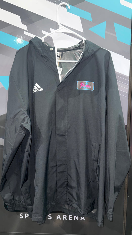 Black Adidas Rain Jacket Zip up